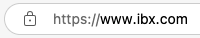browser window showing ibx site is secure