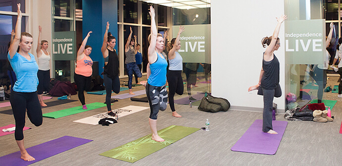 IBX Associates In A Yoga Fitness Class